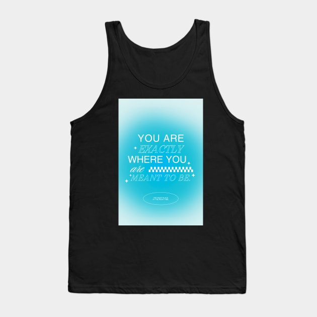 Positive Affirmation Blue Aura Y2K Tank Top by mystikwhale